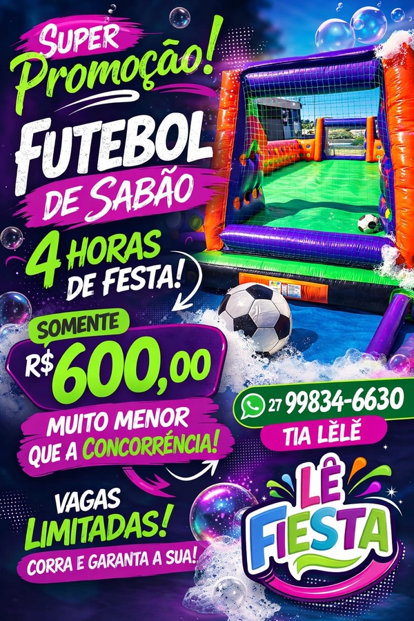 Aluguel de Futebol de Sabão