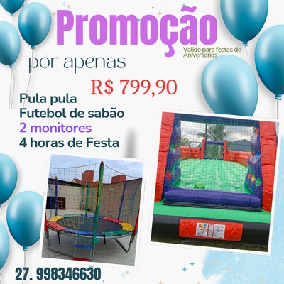 Aluguel de Pula Pula + Futebol de Sabão